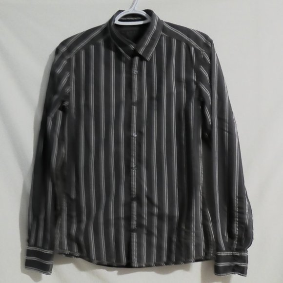 ESPRIT, Slim Fit, xs, extra small, striped button down front shirt, GUC - Picture 1 of 15